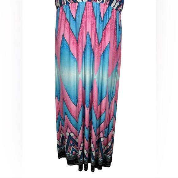 Boho Beaded Passion4Fashion Vibrant Maxi Sundress Size Large - Picture 5 of 9